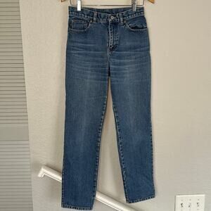 Ralph Lauren Jeans Co. 6P Petite High Rise Straight Jeans Medium Wash Denim